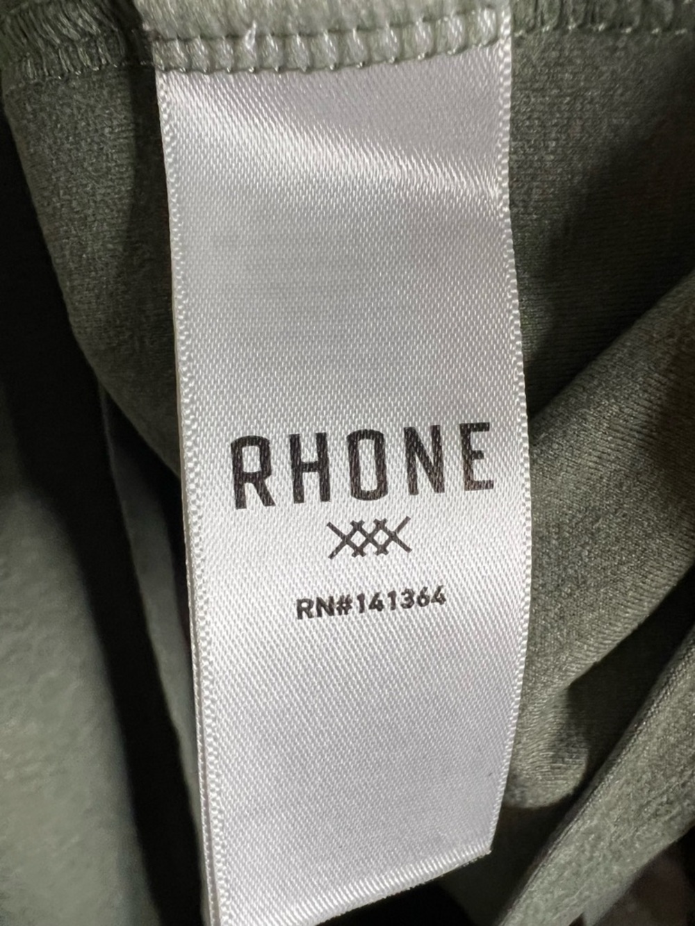 Rhone The Reign Olive Green Performance Long-Sleeve T-Shirt - Picture 6 of 9